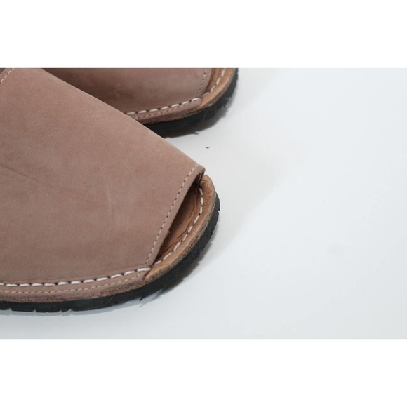 The Spanish Sandal Co. Peep Toe Tan Nubuck Sandals Size 41 US Size 10 H14896 - Picture 7 of 11